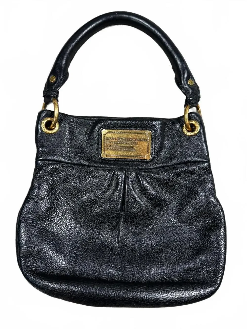 Marc by Marc Jacobs Black Leather Q Hillier Mini Hobo